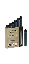 Ống mực viết máy Parker loại ngắn màu đen (6 ống/vĩ)
