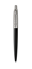 Viết bi Parker Jotter Premium Satin Black Stainless Steel cài trắng