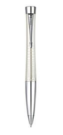 Viết bi Parker Urban Premium Pearl Metal Chiselled cài trắng